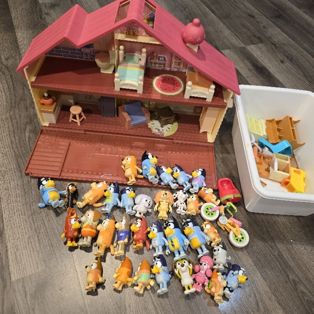 Bluey House And Toy Figures